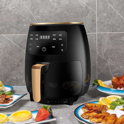 เครื่องปรุงอากาศลึกแบบดิจิทัลไฟฟ้าสําหรับการปรุงไก่ที่สุขภาพดี 6L ที่วอลเตจ V 111V-240V