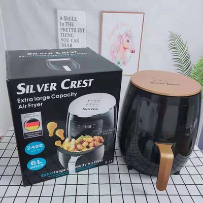 เครื่องปรุงอากาศลึกแบบดิจิทัลไฟฟ้าสําหรับการปรุงไก่ที่สุขภาพดี 6L ที่วอลเตจ V 111V-240V