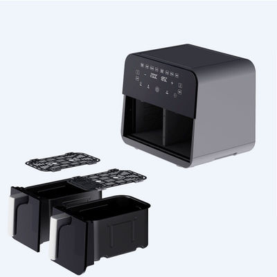 9L touch screen Double Air Fryer ไฟฟ้า Deep Fryer รากสมาร์ท ไม่มีน้ํามัน