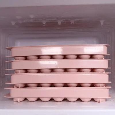 PP 33 ขุมวงกลมลูกกลม Ice Cube Tray Sphere พลาสติก Ice Ball Maker Mold ด้วยฝา