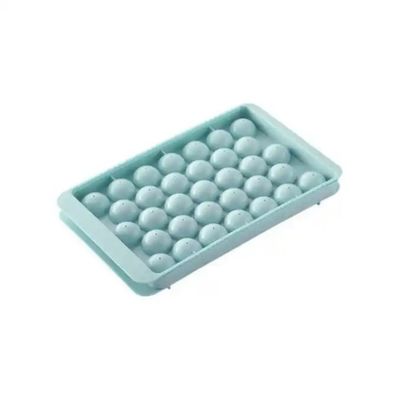 PP 33 ขุมวงกลมลูกกลม Ice Cube Tray Sphere พลาสติก Ice Ball Maker Mold ด้วยฝา