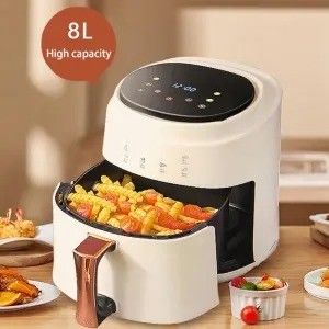8L 1400W Smart Touch Screen Custom Oil Free Electric Deep Fryer เครื่องอบอากาศร้อน เครื่องอบอากาศร้อน เหมาะสม