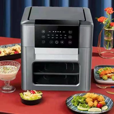 ครัวไฟฟ้า Deep Fryer 12L 15L อากาศ Fryer โฟนกับเทอร์โมสแตตควบคุมดิจิตอล