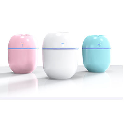 เครื่องปรับความชื้นอากาศแบบพกพาด้วยเสียงฉีด ultrasonic ขนาด 220 มิลลิตร พร้อมโคมไฟกลางคืน LED และเครื่องกระจายกลิ่น USB