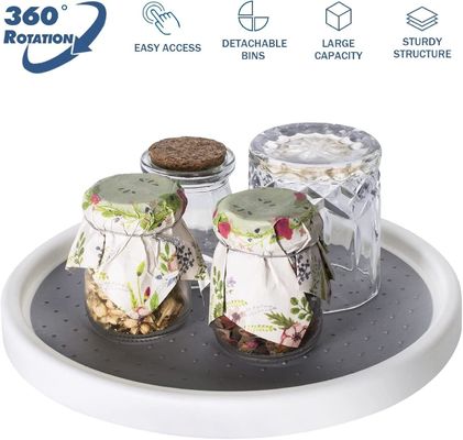 2 ชั้น เครื่องปรุงรสสุกครัว รีฟเก็บของหมุน เพื่อให้เข้าถึงเครื่องปรุงรสสุกและอุปกรณ์อาบน้ําได้ง่าย