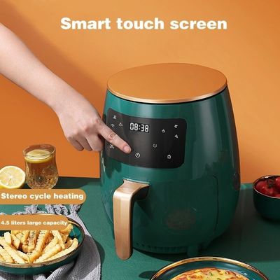 4.5 / 6L ความจุ อากาศ Fryer สําหรับการทําอาหาร Frying โดยไม่มีน้ํามัน การควบคุมดิจิตอลหนึ่งแตะ