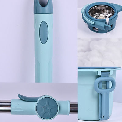 360 องศา Rotating Microfiber Spinning Mop และ Bucket Set สําหรับการทําความสะอาดที่ปรับได้