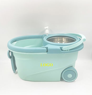 โลโก้ที่กําหนดเอง ความจุสูง ทําความสะอาดพื้น Microfiber Spinning Mop Bucket 360 Rotating Dual Drive