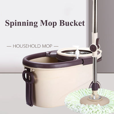 โลโก้ที่กําหนดเอง ความจุสูง ทําความสะอาดพื้น Microfiber Spinning Mop Bucket 360 Rotating Dual Drive