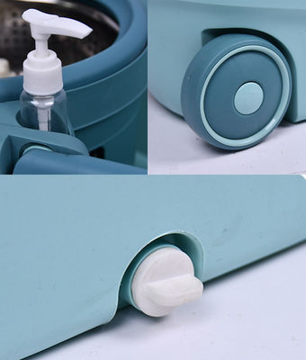โลโก้ที่กําหนดเอง ความจุสูง ทําความสะอาดพื้น Microfiber Spinning Mop Bucket 360 Rotating Dual Drive