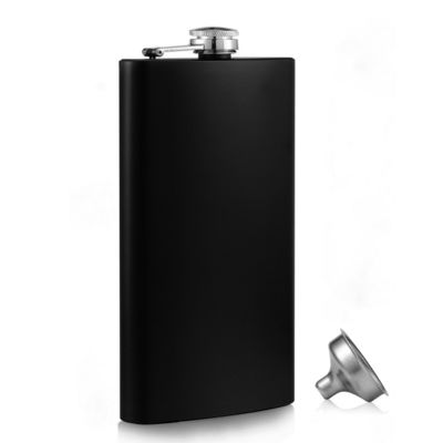 กระป๋องไวน์สแตนเลสที่เคลือบด้วยหนัง สําหรับผู้ชาย 8 oz กระป๋อง Hip Outdoor ขนาดสินค้า 93*122mm