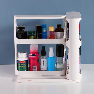 สะดวกสบาย Rotation 2 Tier Rotating Spice Rack สําหรับการเก็บกระเป๋าครัว