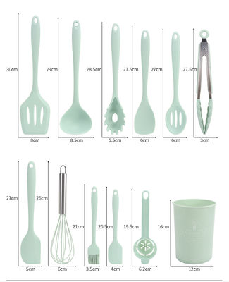 995G ซิลิค้าเจล เครื่องใช้ครัว ชุดมีมือไม้และกระปุกกระปุก