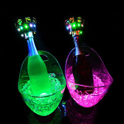 สูตรโอวาล LED หรูหรา แสงสว่าง ไวน์ ว็อดก้า วิสกี้ ชามเปญ ถังสําหรับงานเลี้ยงบาร์ KTV