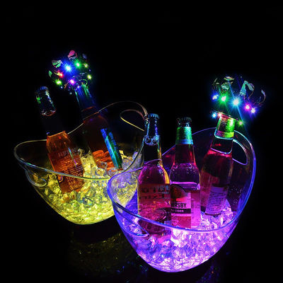 สูตรโอวาล LED หรูหรา แสงสว่าง ไวน์ ว็อดก้า วิสกี้ ชามเปญ ถังสําหรับงานเลี้ยงบาร์ KTV