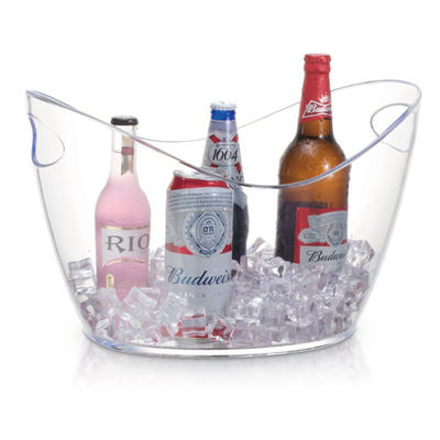 8L LED Acrylic Plastic Ice Bucket สไตล์การออกแบบที่ทันสมัยสําหรับงานปาร์ตี้บาร์