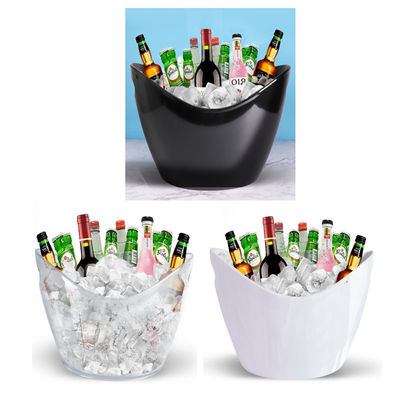 8L LED Acrylic Plastic Ice Bucket สไตล์การออกแบบที่ทันสมัยสําหรับงานปาร์ตี้บาร์