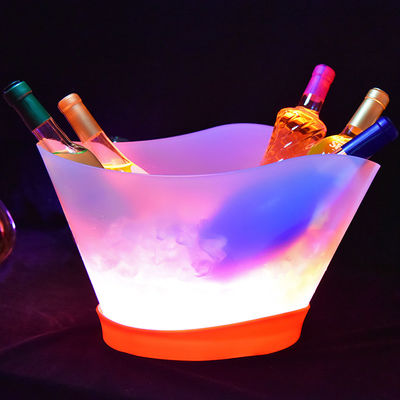 12L Rechargeable Light Up Painting Laser LED Ice Bucket สําหรับขวดแชมเปญและขวดไวน์