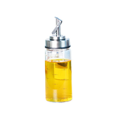 กระป๋องน้ํามันเปิดปิดอัตโนมัติสําหรับครัว กระจก borosilicate สูง 6.4 * 25cm
