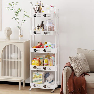 เครื่องจัดสรรผักครัวแบบหมุนได้หลายฟังก์ชัน 5 ชั้น พร้อมรถขนส่งพกพา