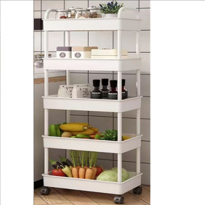 เครื่องจัดสรรผักครัวแบบหมุนได้หลายฟังก์ชัน 5 ชั้น พร้อมรถขนส่งพกพา