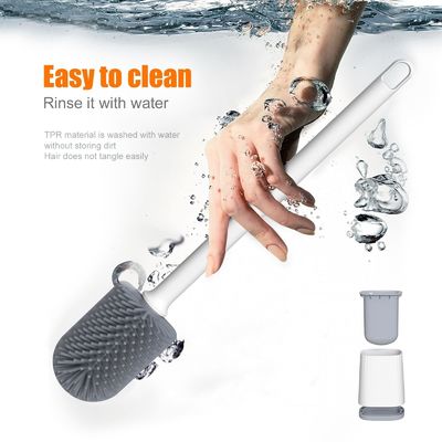 TPR รอบ พลาสติก การทําความสะอาด Brush ที่ถือแปรงห้องน้ํา สําหรับความสะอาดห้องน้ําที่ดีกว่า