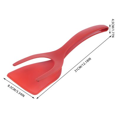 เครื่องมือผักผลไม้ประเภท 2 ใน 1 Spatula Tong วัสดุ PPA จับและคลิปไข่ Flip