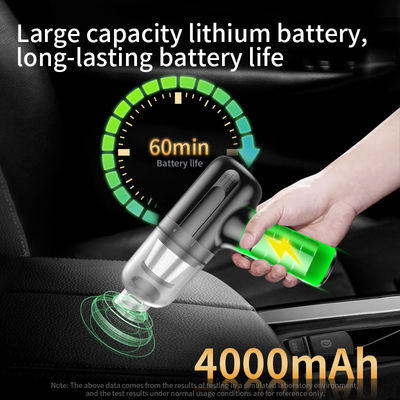 เครื่องดูดฝุ่นมือถือไร้สาย 90w 9000PA พร้อมมอเตอร์ไร้แปรงและแหล่งพลังงาน USB