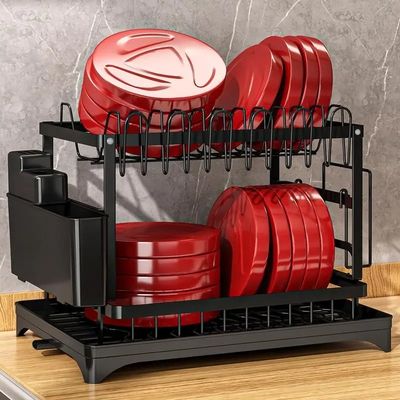 85 * 32 * 15 ซม โลหะจานระบายน้ํา Rack จัดการสําหรับการแห้งจานที่ยั่งยืนและอนามัย
