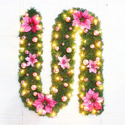 การตกแต่งธงรัตนคริสต์มาสต์ด้วยไฟ LED และโลโก้ที่กําหนดเอง