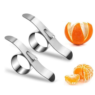430 สแตนเลสวงแหวนขนาดเล็ก เครื่องเปลือกผลไม้ครัว Gadget คู่มือ Orange Peeler Sliver