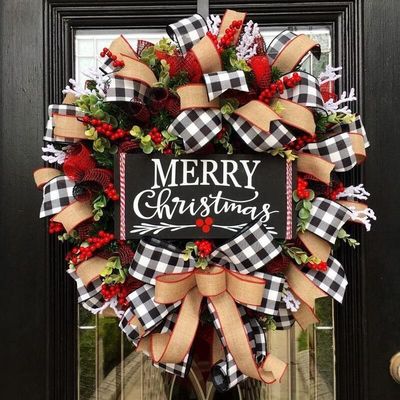 กลม XMAS วงศ์สําหรับประตูหน้า วงศ์ตกด้วยโลโก้ที่กําหนดเอง