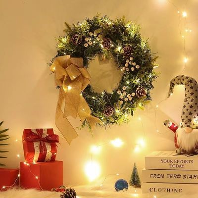 กลม XMAS วงศ์สําหรับประตูหน้า วงศ์ตกด้วยโลโก้ที่กําหนดเอง