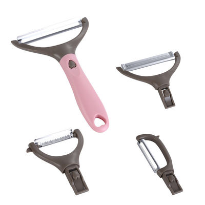 4 PCs Kitchen Gadget Set เครื่องเปลือกสับมือหลายประการ สําหรับเปลือกฝรั่งในร้านอาหาร