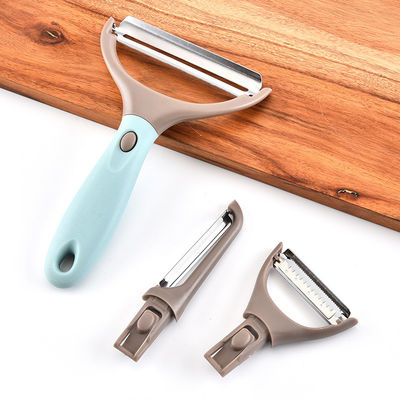 4 PCs Kitchen Gadget Set เครื่องเปลือกสับมือหลายประการ สําหรับเปลือกฝรั่งในร้านอาหาร