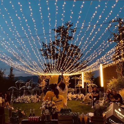 ภายนอกกันน้ํา 300m สีม่วง LED ไฟฟ้าเทพ สตริง กิรันด์สําหรับการตกแต่งวันหยุดคริสต์มาส