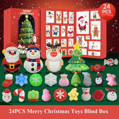 24pcs คริสต์มาสต์ปฏิทินวันพฤหัสบดี Blind Box การ์ตูน Fidget Squishy Toy สําหรับเด็ก