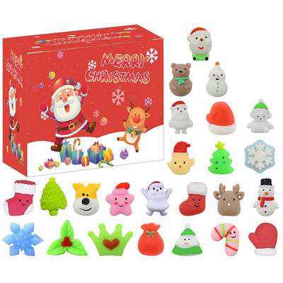 24pcs คริสต์มาสต์ปฏิทินวันพฤหัสบดี Blind Box การ์ตูน Fidget Squishy Toy สําหรับเด็ก