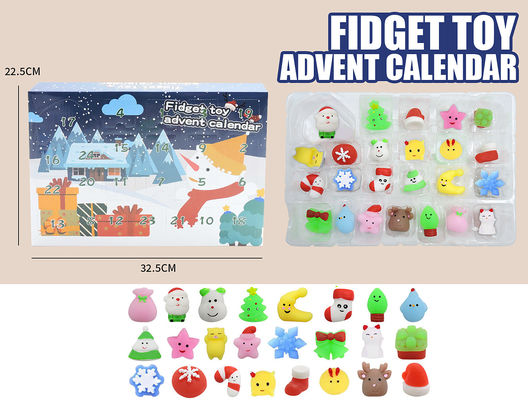 24pcs คริสต์มาสต์ปฏิทินวันพฤหัสบดี Blind Box การ์ตูน Fidget Squishy Toy สําหรับเด็ก