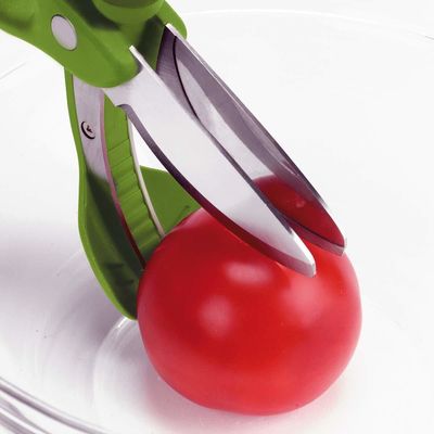 เครื่องเลื่อยสลัดที่เก็บไว้ด้วย PP TPR Handle เครื่องตัดผักสีเขียวสําหรับตัดสลัด
