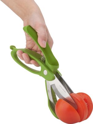 เครื่องเลื่อยสลัดที่เก็บไว้ด้วย PP TPR Handle เครื่องตัดผักสีเขียวสําหรับตัดสลัด