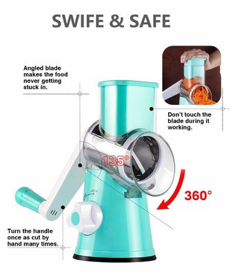 ขายดีที่สุด ผลไม้ ผัก หมุน Grater สแตนเลส Multi-Function Slicer Cutter