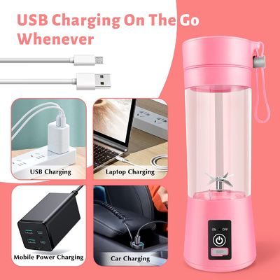 ขนาด 380 มิลลิลิตร มินิบลันเดอร์ USB ช้อนน้ําผลไม้ที่สามารถชาร์จใหม่ได้ ถ้วยน้ําผลไม้พกพาสําหรับบ้าน