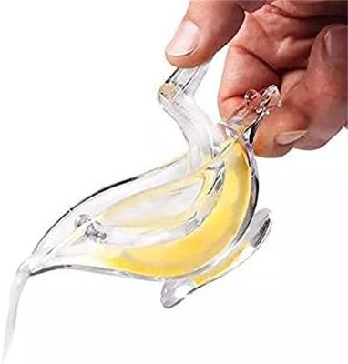 สต็อค พกพาโปร่งใสแอคริลิคมือ ผลไม้ น้ํามะนาว Juicer มือ น้ํามะนาว Squeezer นก