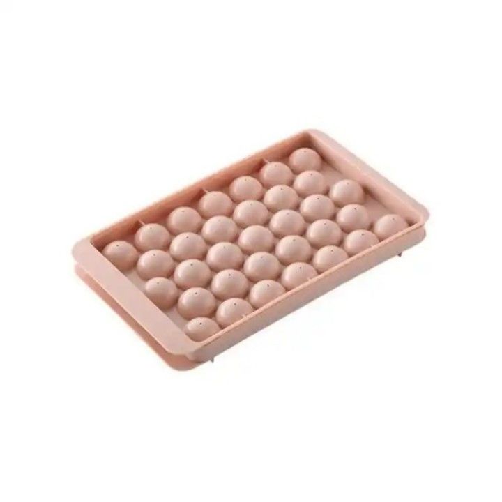 PP 33 ขุมวงกลมลูกกลม Ice Cube Tray Sphere พลาสติก Ice Ball Maker Mold ด้วยฝา
