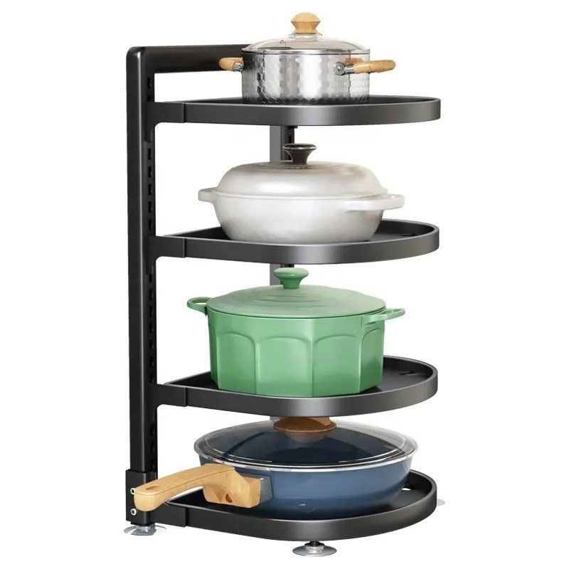 สต็อค 29*27*45cm G-ting 4 ชั้น Rack สําหรับแขวนกระทะและกระทะ