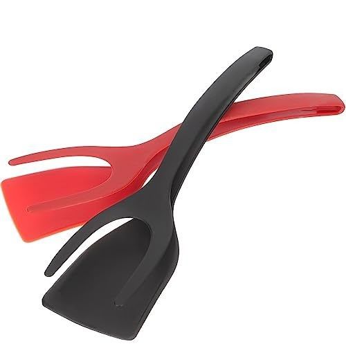 2 ใน 1 Spatula Tong สําหรับเครื่องมือการปรุงอาหาร ไข่ดํา Flipper Tong ปลากระปุก ปลาฝรั่ง