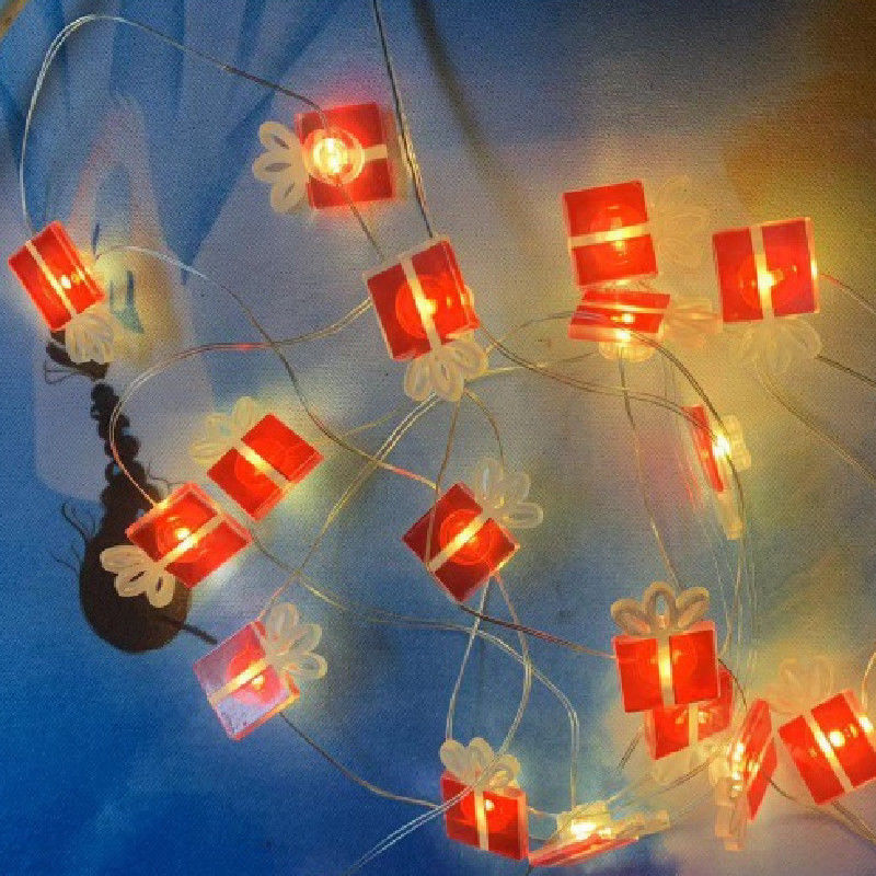 ไฟคริสต์มาสต์ LED สีแดง สายหิมะ ซานต้า คลาส ดารา สินค้าตกแต่งวันหยุด