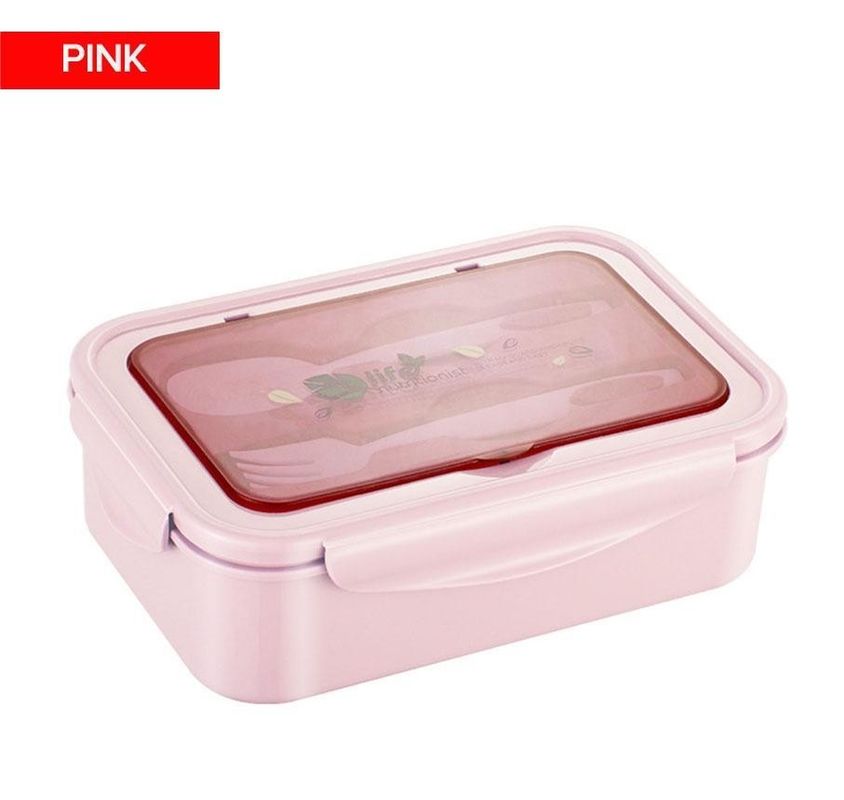 การผลิต ช้อน / ม้าลาย / มีด / ไม้ช็อปปิค คิต BPA ฟรี 1400 ML PP5 กล่องอาหารกลางวันสําหรับเด็ก / ผู้ใหญ่